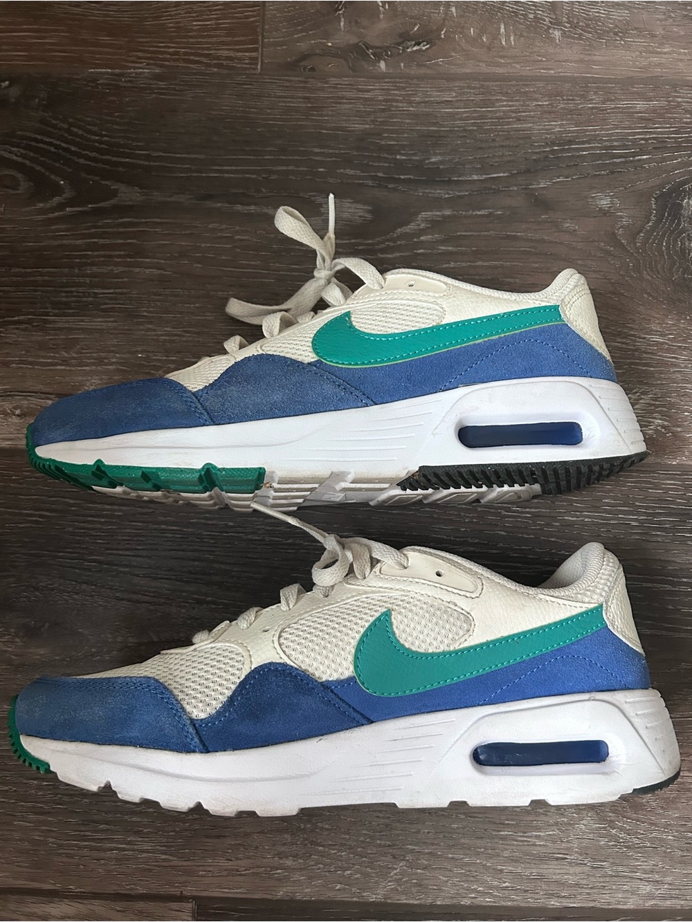 Nike Air Max SC White Blue and Teal Sneakers Size 10